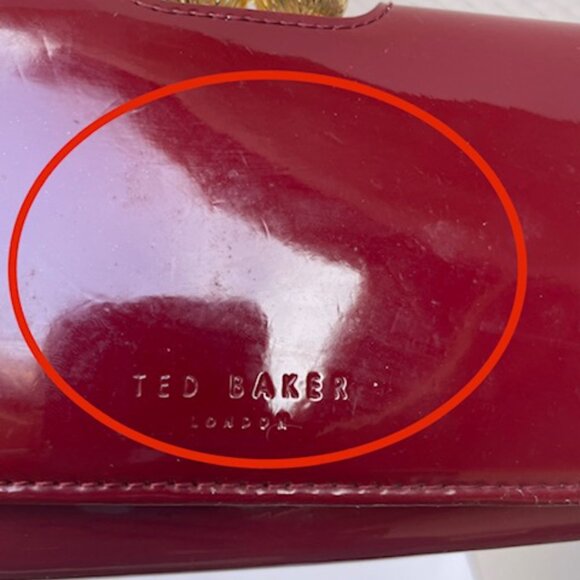 Ted Baker Bobble Patent Leather Wallet with Flaws - Picture 13 of 15